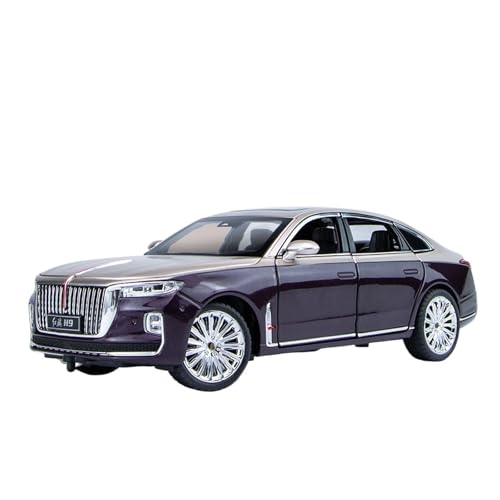 GUOLAIXIANG Für Hongqi H9 Original Automodell Automodell Simulation Legierung Sammlung Ornamente 1:24(Purple) von GUOLAIXIANG