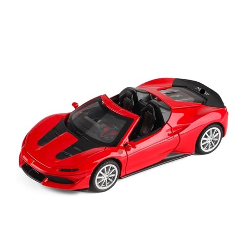 GUOLAIXIANG Für J50 1:32 Legierung Simulation Auto Modell Sound Und Licht Racing Auto Tür Öffnung Sammlung Auto Modell Cabrio Sport Auto(Red) von GUOLAIXIANG