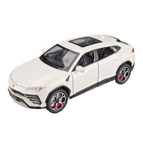 GUOLAIXIANG Für Lambo Bison Modell Simulation Legierung Bull SUV Sport Auto Sammlung Auto Modell Ornamente(White) von GUOLAIXIANG