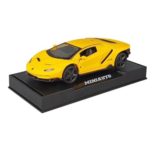 GUOLAIXIANG Für Lamborghini 770 Simulation Legierung Auto Modell Super Sport Auto Modell Ornamente(Yellow) von GUOLAIXIANG