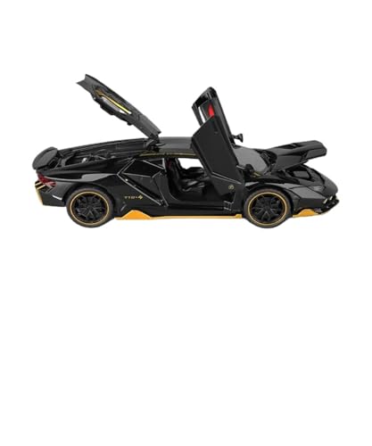 GUOLAIXIANG Für Lamborghini Automodell Simulation Sportwagen Legierung Automodell Pull Back Rennwagen(Black) von GUOLAIXIANG