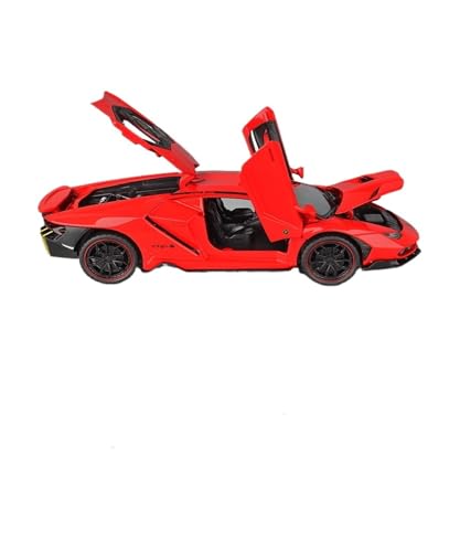 GUOLAIXIANG Für Lamborghini Automodell Simulation Sportwagen Legierung Automodell Pull Back Rennwagen(Red) von GUOLAIXIANG