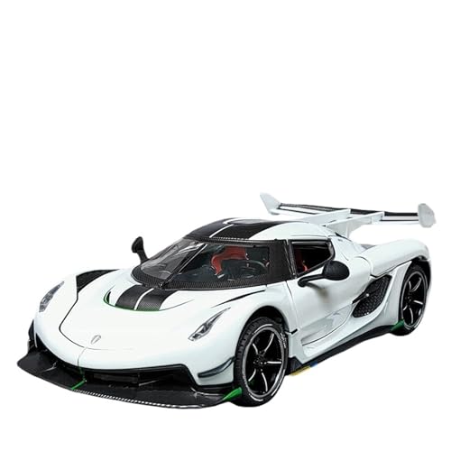 GUOLAIXIANG Für Legierung Super Sport Auto Auto Modell Spielzeug Auto Racing Simulation Modell Sammlung(White) von GUOLAIXIANG