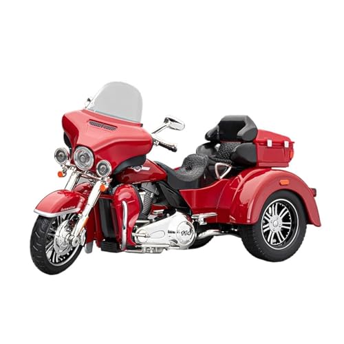 GUOLAIXIANG Für Moto Dreirädriges Motorrad Simulation Legierung Motorrad Legierung Motorrad Fertige Legierung Ornamente(Red) von GUOLAIXIANG