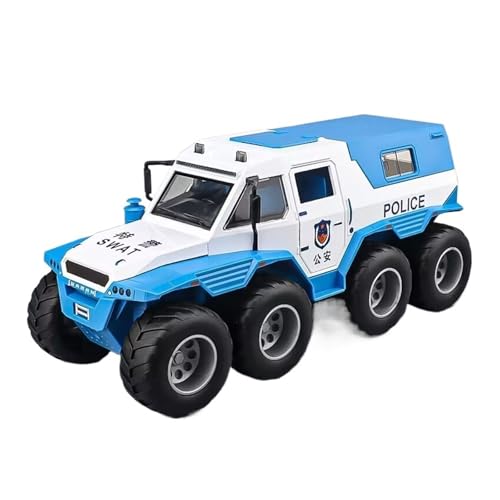 GUOLAIXIANG Für Off-Road-Polizeiauto Conqueror Achtrad 110 Spezialpolizeiauto Legierung Simulation Automodell(White) von GUOLAIXIANG