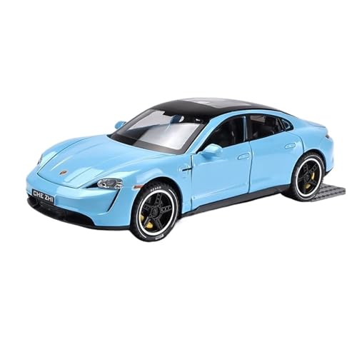 GUOLAIXIANG Für Porsche Taycan Automodell Pull Back Simulation Sportwagen Legierung Sammlung(Blue) von GUOLAIXIANG