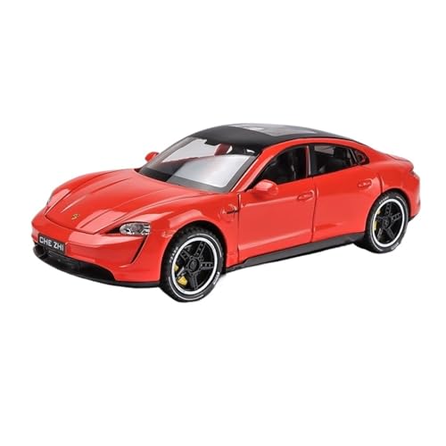 GUOLAIXIANG Für Porsche Taycan Automodell Pull Back Simulation Sportwagen Legierung Sammlung Ornamente(Red) von GUOLAIXIANG