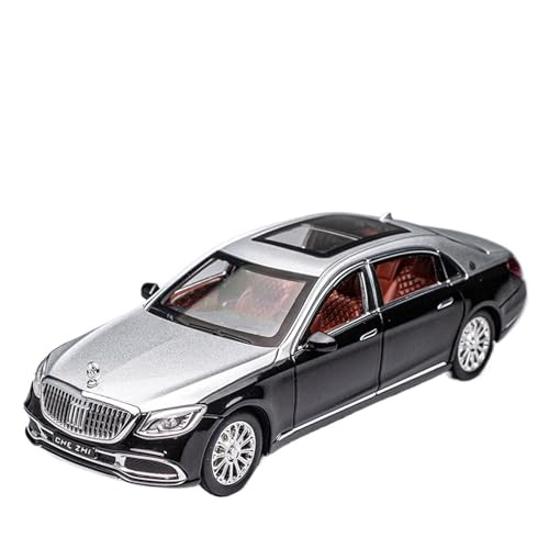 GUOLAIXIANG Für S-Klasse Legierung Modell Auto Metall Ornament 1:24 Simulation Auto Modell Sammeln Ornament(Black) von GUOLAIXIANG