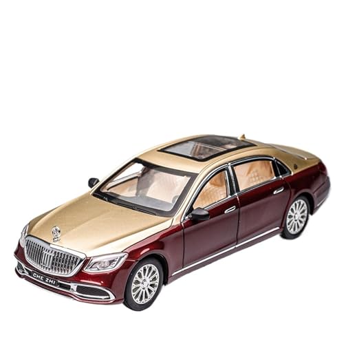 GUOLAIXIANG Für S-Klasse Legierung Modell Auto Metall Ornament 1:24 Simulation Auto Modell Sammeln Ornament(Brown) von GUOLAIXIANG