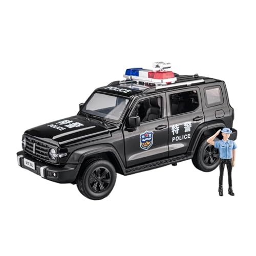 GUOLAIXIANG Für Simulation Große 300 Polizei Auto Modell Legierung Polizei SWAT Modell Ornamente(Black) von GUOLAIXIANG