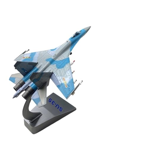 GUOLAIXIANG Für Su-35 Flugzeugmodell Simulation Militärlegierung Modell Russisches SU35 Kampfflugzeug Modell Ornamente(SU35-1:72Biue) von GUOLAIXIANG