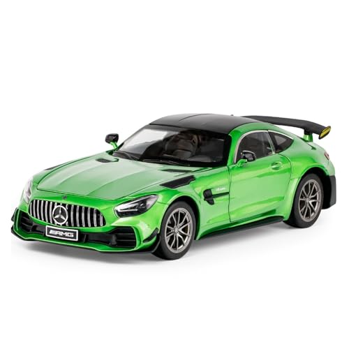 GUOLAIXIANG Spielzeug 1/18 Auto Modell Lenkung Stoßdämpfer Spielzeug Simulation Auto Modell Sammlung Für Große Größe AMG GTR Legierung(Green) von GUOLAIXIANG