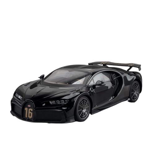 GUOLAIXIANG Spielzeug 1/18 Auto Modell Lenkung Stoßdämpfer Spielzeug Simulation Auto Modell Sammlung Für Große Größe Bugatti Chiron Legierung(Black) von GUOLAIXIANG