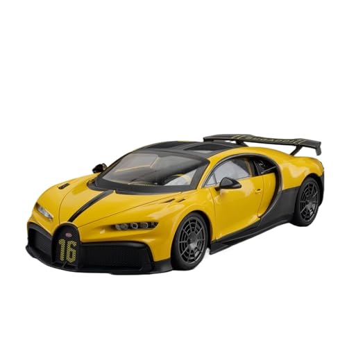 GUOLAIXIANG Spielzeug 1/18 Auto Modell Lenkung Stoßdämpfer Spielzeug Simulation Auto Modell Sammlung Für Große Größe Bugatti Chiron Legierung(Yellow) von GUOLAIXIANG