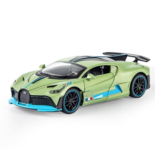 GUOLAIXIANG Spielzeug 1/32 Für Jungen Mädchen Erwachsene Geschenk Diecast Auto Für Divo Modell Auto Zurückziehen Mit Sound Und Licht Spielzeug Auto(Green) von GUOLAIXIANG