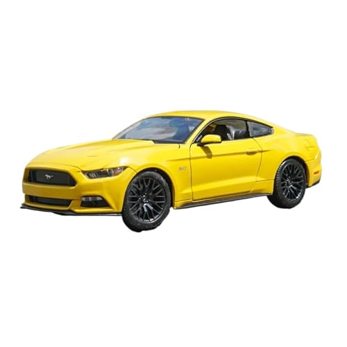 GUOLAIXIANG Spielzeug 1:18 Für 2015 Ford Mustang GT Legierung Auto Modell Lenkung Stoßdämpfer Spielzeug Simulation Auto Modell Sammlung(Yellow) von GUOLAIXIANG