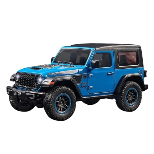 GUOLAIXIANG Spielzeug 1:18 Spielzeug Simulation Auto Modell Sammlung Für Wrangler Robinan Legierung Auto Modell Lenkung Stoßdämpfer(Blue) von GUOLAIXIANG