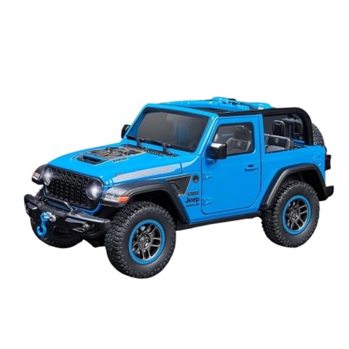 GUOLAIXIANG Spielzeug 1:18 Spielzeug Simulation Auto Modell Sammlung Für Wrangler Robinan Legierung Auto Modell Lenkung Stoßdämpfer(Blue 01) von GUOLAIXIANG