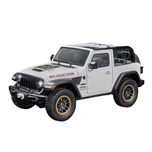 GUOLAIXIANG Spielzeug 1:18 Spielzeug Simulation Auto Modell Sammlung Für Wrangler Robinan Legierung Auto Modell Lenkung Stoßdämpfer(White 01) von GUOLAIXIANG