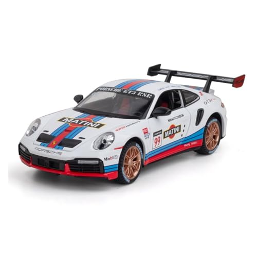 GUOLAIXIANG Spielzeug 1:24 Für Pors-Che 911 GT3 RSR Automodell Zurückziehen Autospielzeug Mit Sound Und Licht Zinklegierung Körper von GUOLAIXIANG