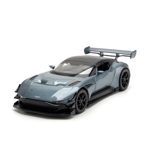 GUOLAIXIANG Spielzeug 1:32 Für Aston Martin Vulcan Automodell, Zurückziehbares Autospielzeug Mit Sound Und Licht, Karosserie Aus Zinklegierung(Chrome) von GUOLAIXIANG