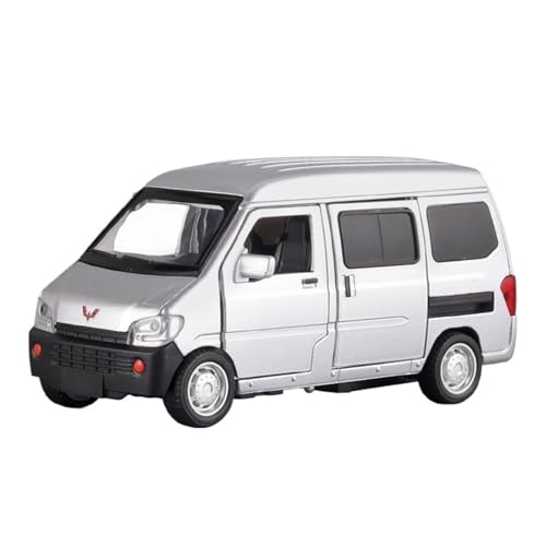 GUOLAIXIANG Spielzeug 1:32 Für WULING HONGGUANG Automodell Pull Back Autospielzeug Mit Sound Und Licht Zinklegierung Karosserie(Silver) von GUOLAIXIANG