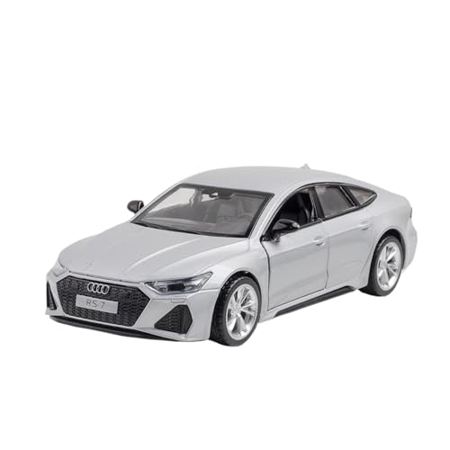 GUOLAIXIANG Spielzeug 1:35 Für RS7 Sportback Automodell Zurückziehendes Autospielzeug Mit Sound Und Licht Zinklegierungskörper(Silver) von GUOLAIXIANG