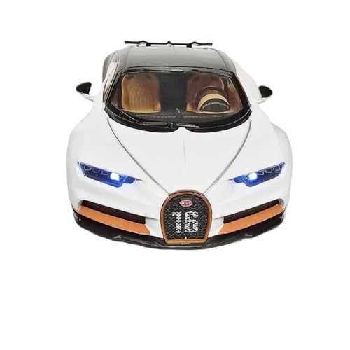 GUOLAIXIANG Spielzeug Legierung Für Chiron Auto Modell Lenkung Stoßdämpfer Spielzeug 1:32 Simulation Auto Modell Sammlung(White) von GUOLAIXIANG