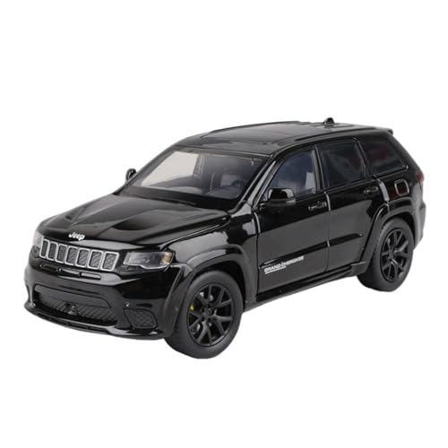 GUOLAIXIANG Spielzeug Legierung Für Grand Cherokee Trackhawk Automodell Lenkstoßdämpfer Spielzeug 1:32 Simulation Automodellsammlung(Black) von GUOLAIXIANG