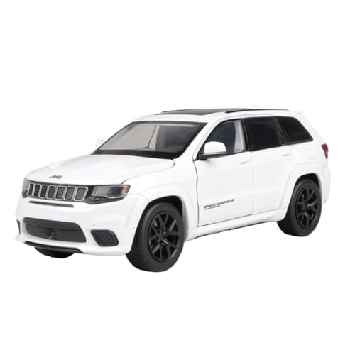 GUOLAIXIANG Spielzeug Legierung Für Grand Cherokee Trackhawk Automodell Lenkstoßdämpfer Spielzeug 1:32 Simulation Automodellsammlung(White) von GUOLAIXIANG