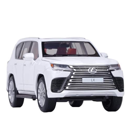 GUOLAIXIANG Spielzeug Legierung Für Lexus LX600 Auto Modell Lenkung Stoßdämpfer Spielzeug 1:32 Simulation Auto Modell Sammlung(White) von GUOLAIXIANG