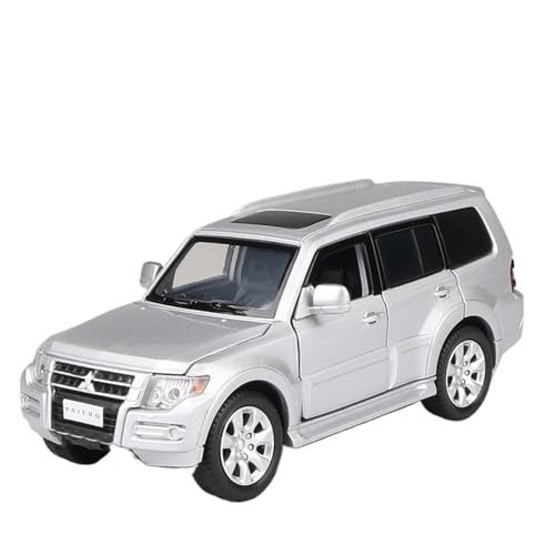 GUOLAIXIANG Spielzeug Legierung Für Pajero Auto Modell Lenkung Stoßdämpfer Spielzeug 1:32 Simulation Auto Modell Sammlung(Silver) von GUOLAIXIANG