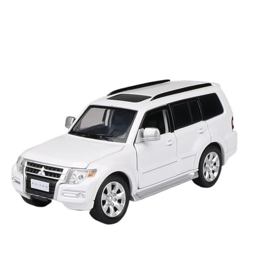 GUOLAIXIANG Spielzeug Legierung Für Pajero Auto Modell Lenkung Stoßdämpfer Spielzeug 1:32 Simulation Auto Modell Sammlung(White) von GUOLAIXIANG