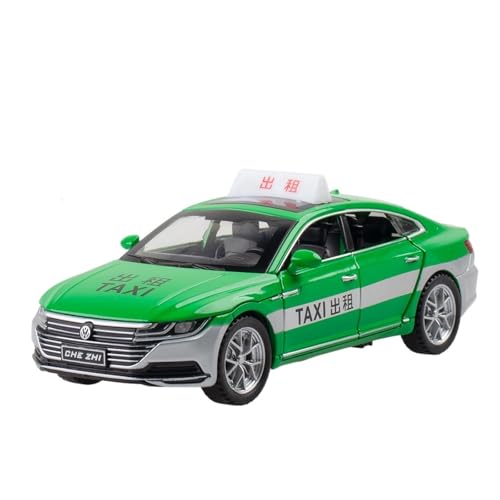 GUOLAIXIANG for 1: 32 Simulation Model Taxi Collection Model Alloy Taxi Car Collection Ornament(Green) von GUOLAIXIANG