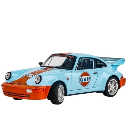 Spielzeug 1:24 Für Pors-Che 911 Carrera RS Automodell, Zurückziehbares Autospielzeug Mit Sound Und Licht, Karosserie Aus Zinklegierung(Blue) von GUOLAIXIANG