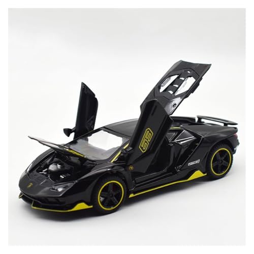 1/32 Für Lamborghini LP770-4 63 Automodell Simulation Legierung Supersportwagen Modell Big Bull Luxusauto Geschenk(Black 01) von GUOXUN