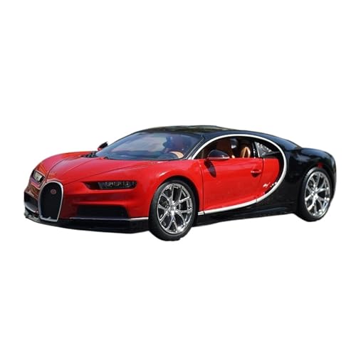 1:18 Für Bugatti Chiron Legierung Auto Modell Lenker Stoßdämpfer Spielzeug Simulation Auto Modell Kollektion(Red01) von GUOXUN