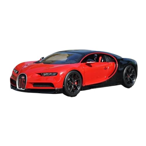 1:18 Für Bugatti Chiron Legierung Auto Modell Lenker Stoßdämpfer Spielzeug Simulation Auto Modell Kollektion(Rot) von GUOXUN