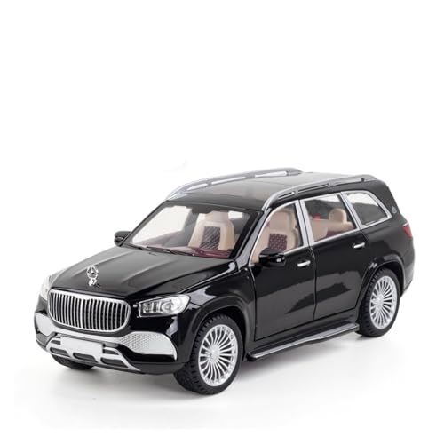 1:24 Für AMG GLS600 Automodell Pull Back Autospielzeug Mit Sound Und Licht Zinklegierung Karosserie(Black) von GUOXUN