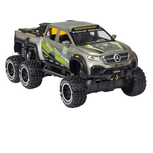 GUOXUN 1:28 Für X-CLASS EXY Automodell Pull Back Autospielzeug Mit Sound Und Licht Zinklegierung Karosserie(Chrome) von GUOXUN