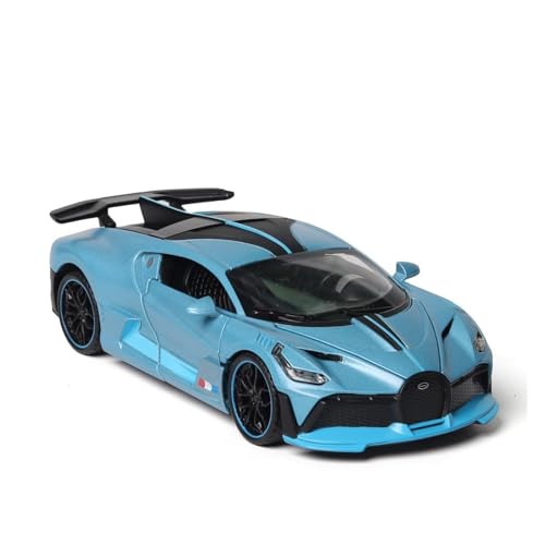 GUOXUN 1:32 Für Bugatti DIVO Automodell Pull Back Autospielzeug Mit Sound Und Licht Zinklegierung Karosserie(Blue) von GUOXUN