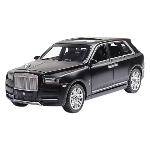 GUOXUN 1:32 Für Rolls-Royce Cullinan Automodell Pull Back Autospielzeug Mit Sound Und Licht Zinklegierung Karosserie(Black) von GUOXUN