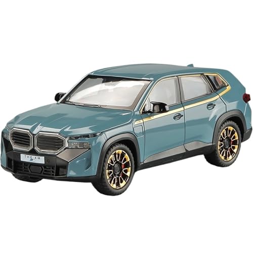 Für 1:24 XM Automodell New Energy Alloy Automodell Spielzeugauto Licht Sound Pull Back Unboxing Sammlerfreude(Blue) von GUOXUN