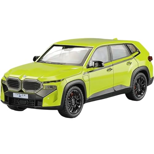 Für 1:24 XM Automodell New Energy Alloy Automodell Spielzeugauto Licht Sound Pull Back Unboxing Sammlerfreude(Yellow) von GUOXUN