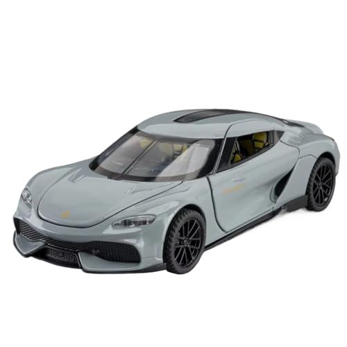 Für 1:32 Gemera GT Gemini Racing Legierung Miniatur Spielzeug Diecast Metall Skala Auto Modell Sound & Licht Sammlung Spielzeug Auto Fahrzeuge(White) von GUOXUN