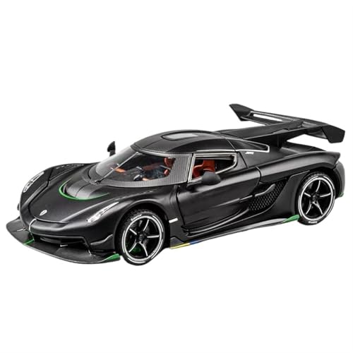 GUOXUN Für Große Jesko Auto Imitation Legierung Super Sport Auto Kinder Spielzeug Auto Auto 1:24 Junge(1:24 black) von GUOXUN