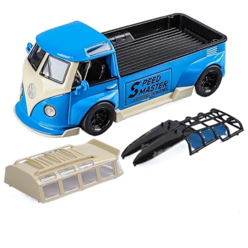 Für T1 Bus Wide Body Brot Modifiziertes Reise-RV-Ton- Und Licht-Power-Spielzeugmodell(Blue) von GUOXUN