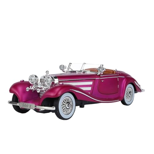 Für: 1:24 500K 1936 Oldtimer-Legierungsautomodell Mit Ton Und Licht Für Zurückziehen Von Sammlerstücken Für Geburtstag(Purple) von GUOXUN