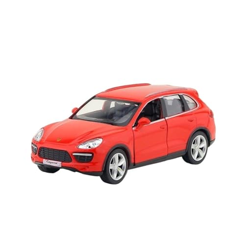 Für: 1:36 Cayenne Turbo SUV Automodell Sound Und Licht Simulation Rückzug Modell Alloy (Red) von GUOXUN