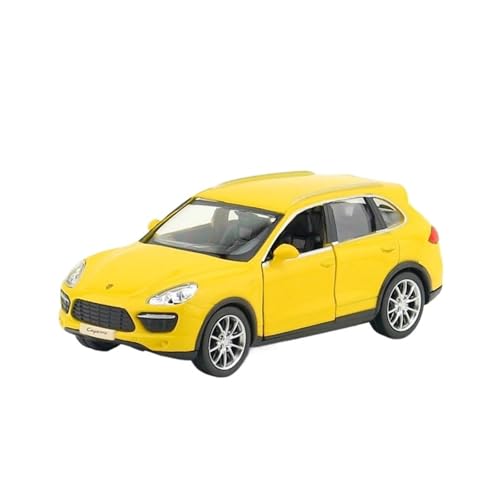 Für: 1:36 Cayenne Turbo SUV Automodell Sound Und Licht Simulation Rückzug Modell Alloy (Yellow) von GUOXUN